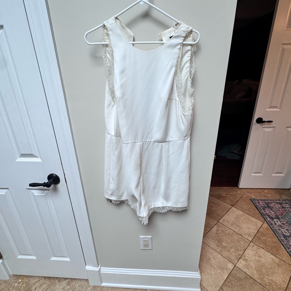 TOPSHOP White Lace Romper